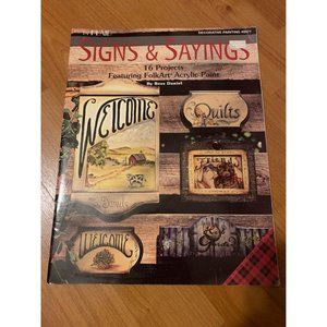 Vintage 1994 Signs and Sayings Painting Craft Book